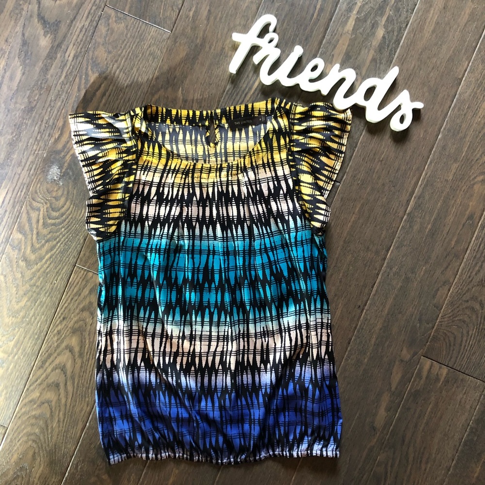 The Limited Multi Colored Cinch Waist Top